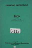 Erco-Erco 476, Metal Shrinker Operations and Parts Manual-476-02